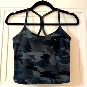 Spacedye Slim Racerback Cropped Camoflague Tank
